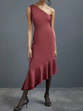 HUTCH x ANTHROPOLOGIE Slim One-Shoulder Midi Maxi Dress‎